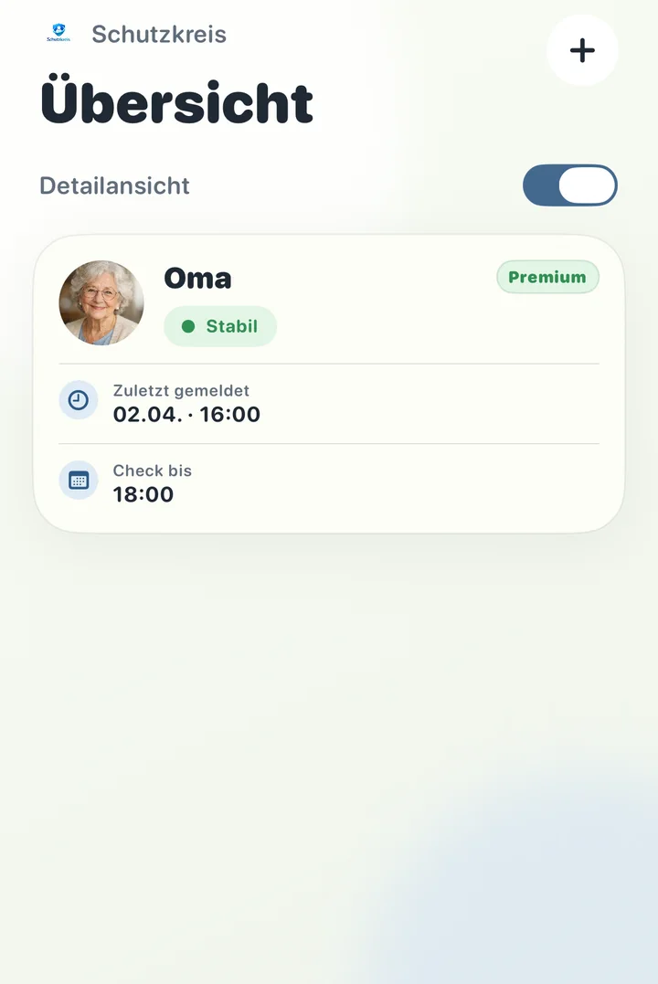 Begleiter-Übersicht im stabilen Alltag